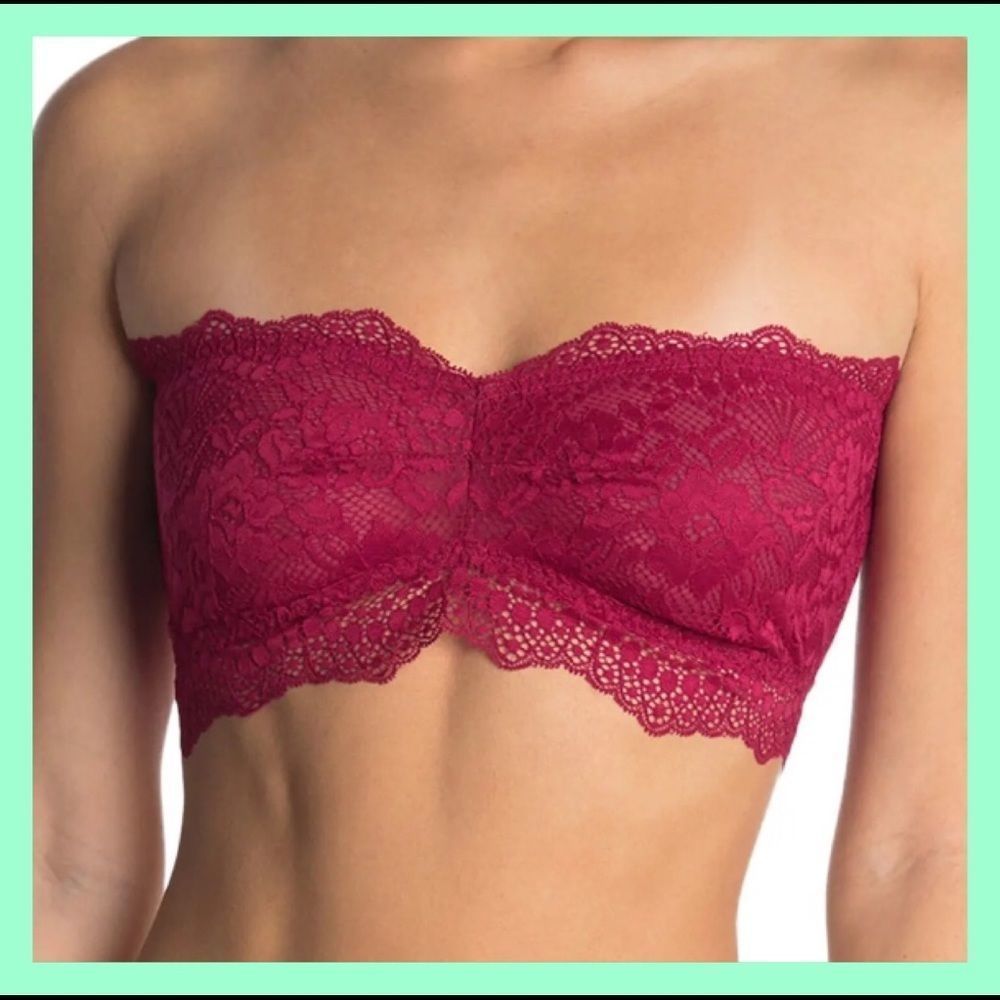 NWT, Free People Lacey Bandeau in Burgundy